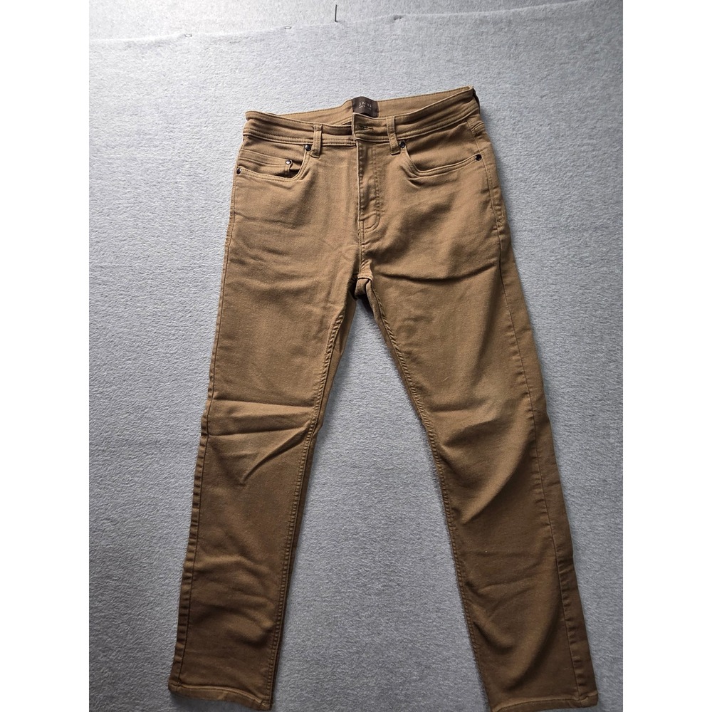 Jachs‎ New York Mens 32x30 Brown Slim Fit Chino Pants Casual Stretch